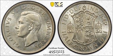 1941 1/2 Cr S-4080 AU58