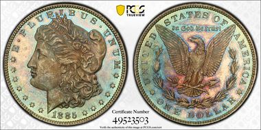 1885 $1 MS64PL