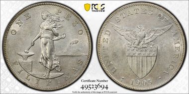 1905-S Peso Allen-16.06 Curved Serif N1