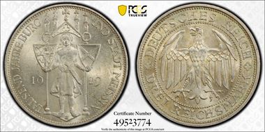 1929-E 3 Mk Meissen J-338 MS63