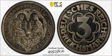 1927-A 3 Mk Nordhausen J-327 PR65CAM