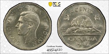 1947 5C Maple Leaf MS64