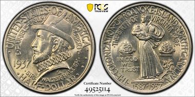 1937 50C Roanoke MS63