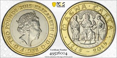 2015 £2 S-K36A Magna Carta MS62