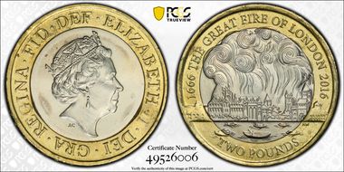2016 £2 S-K42 Great Fire of London MS63