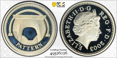 2003 P£1 Egyptian Arch Bridge Ag PR69DCAM