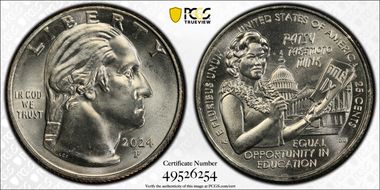 2024-P 25C Hon. Patsy Takemoto Mink First Strike MS66