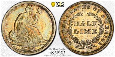 1837 H10C Seated, Large Date N1