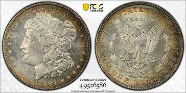 1897 $1 MS65PL
