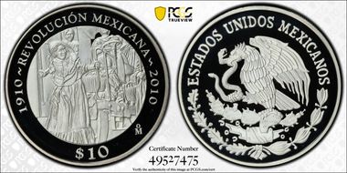 2010-Mo 10 Peso La Soldadera "Adelita" PR69DCAM