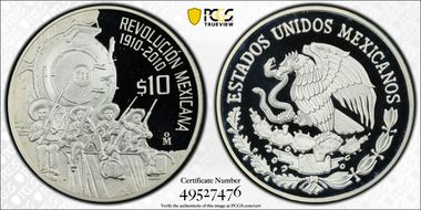2010-Mo 10 Peso Revolutionaries PR69DCAM