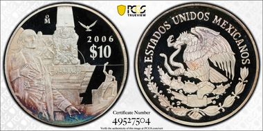 2006-Mo 10 Peso Guanajuato KM-788  Ag PR68DCAM