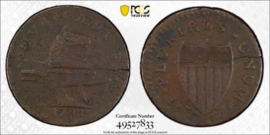 1788 NJ 1/2P Brushed Mane, Maris 67-v N1BN