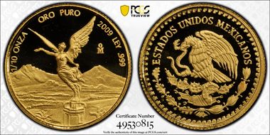 2009-Mo 1/10 oz Libertad Gold PR69DCAM
