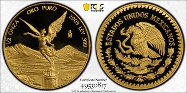 2009-Mo 1/2 oz Libertad Au PR69DCAM