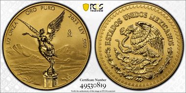 2023-Mo 1/2 oz Libertad Au Rev PR PR70