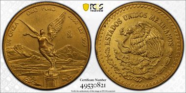 2000-Mo 1/4 oz Libertad Gold MS65