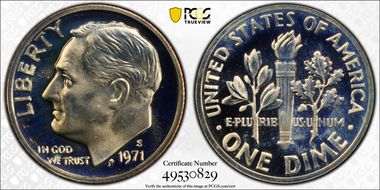 1971-S 10C PR67CAM
