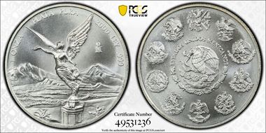 2000-Mo Onza Libertad Ag MS69