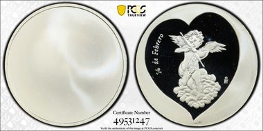 No Date-Mo Medal Valentine's Day Ag PR69DCAM