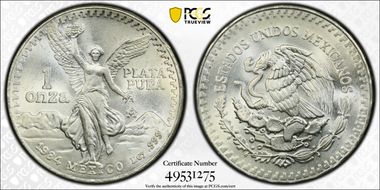 1984-Mo Onza Libertad Ag MS67