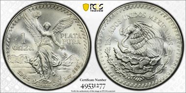 1984-Mo Onza Libertad Ag MS67