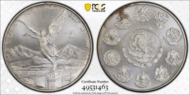 2007-Mo Onza Libertad Ag MS67