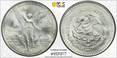 1988-Mo Onza Libertad Ag MS66