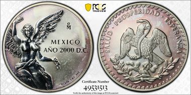 2000-Mo Medal Turn of the Millennium Ag PR65DCAM