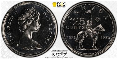 1973 25C Large Bust PL67