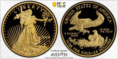 2014-W $25 Gold Eagle PR69DCAM