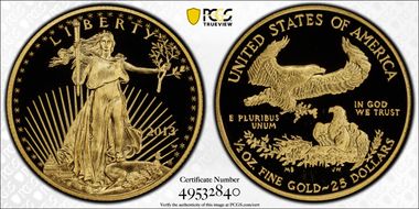 2013-W $25 Gold Eagle PR69DCAM