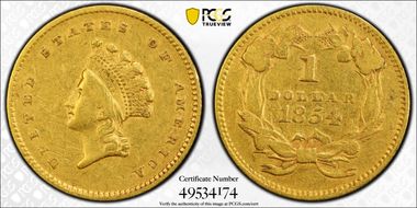 1854 G$1 Type 2 VF35