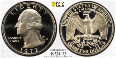 1977-S 25C PR69DCAM