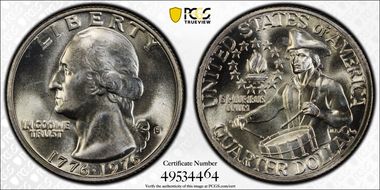 1976-S 25C Silver MS67