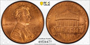 2012-D 1C Shield MS62RD