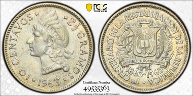 1963 10C 100th Anniversary  Restoration of Republic N1