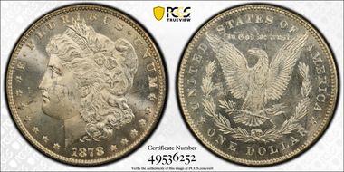 1878 7/8TF $1 Weak MS64