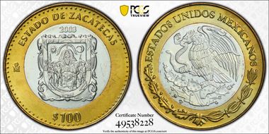2003-Mo 100 P Zacatecas MS65