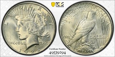 1928 $1 MS62