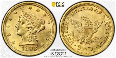 1893 $2.50 MS62