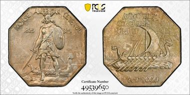 1925 AR Medal Norse American, Thick MS64
