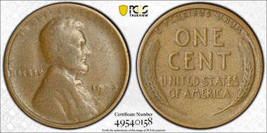 1922 No D 1C Strong Reverse VF30BN