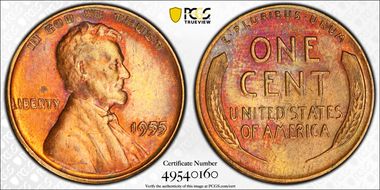 1955 1C Doubled Die Obverse N1BN
