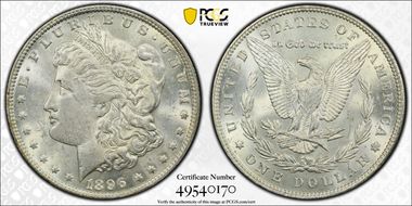 1896 $1 AU58
