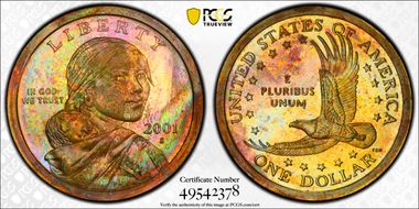 2001-S SAC$1 PR67DCAM