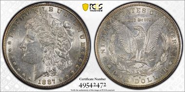 1887-S $1 AU55