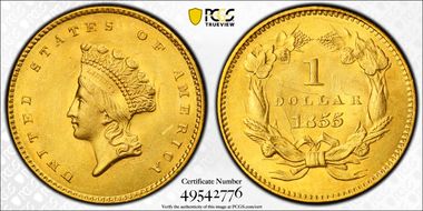 1855 G$1 MS63
