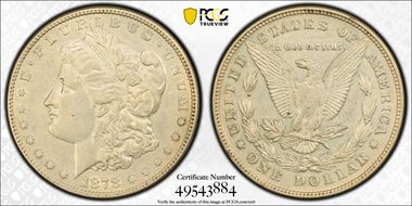 1878 8TF $1 VAM 14.15 Lines in Hair XF45