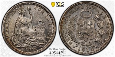 1914/3-FG 1/2 Din KM-206.2  Ag MS62